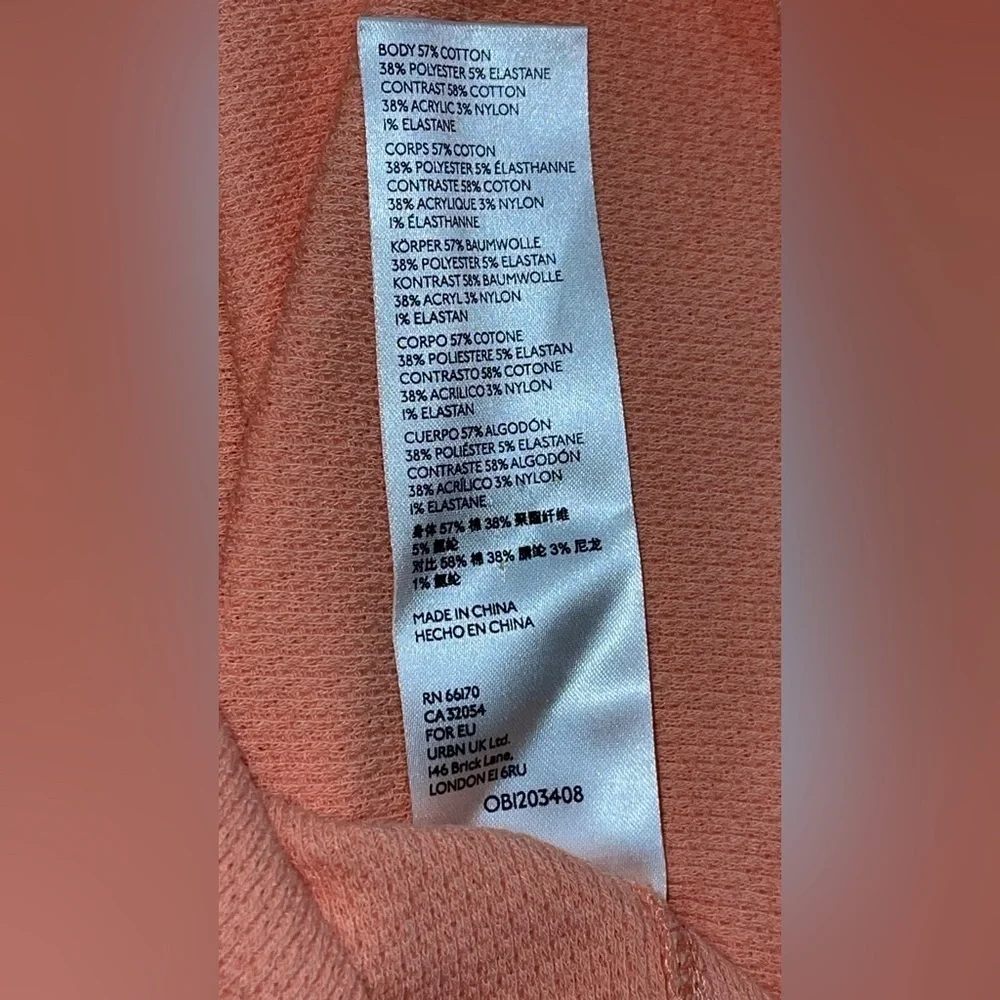 Free People in The Mix Cuff Thermal Top Desert Orange Combo Size Small